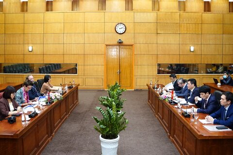 Bộ trưởng Nguyễn Hồng Diên tiếp và làm việc với Đại sứ Na Uy tại Việt Nam